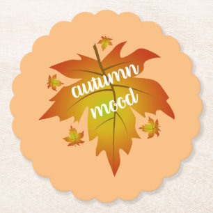 Blätter zur Stimmungstyp im Herbst Untersetzer