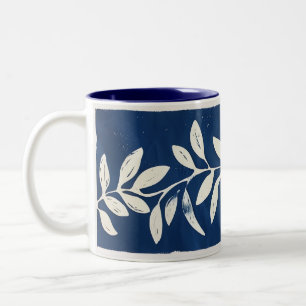 Blätter Zwei-Tonen-Tasse Zweifarbige Tasse