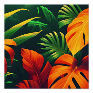 BLÄTTERIGE BLÄTTER NATUR GARTEN POSTER