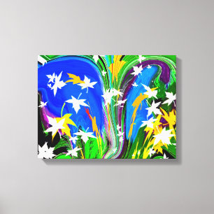 Blätterkunst Leinwanddruck