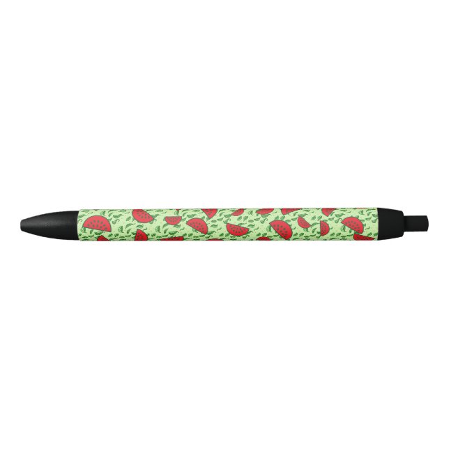 Blättermuster und Wassermelonen Kugelschreiber (Vorderseite)