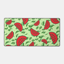 Blättermuster und Wassermelonen Schreibtischunterlage