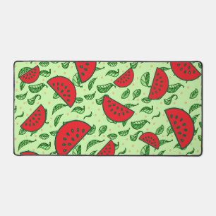 Blättermuster und Wassermelonen Schreibtischunterlage