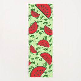 Blättermuster und Wassermelonen Yogamatte