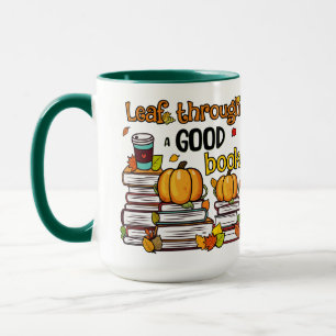 Blättern durch ein gutes Buch Tasse
