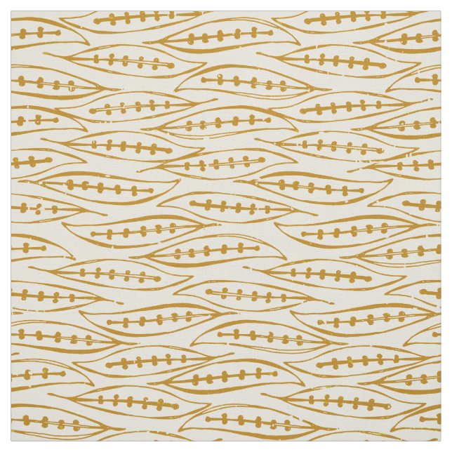 Blattgold Elfenbein Stoff (Muster)