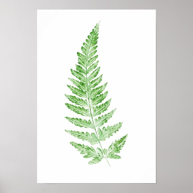 Blattgrüne Aquarellfarbe Poster (Vorne)
