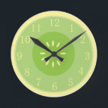 Blatthonig-Melone-Kunst-coole grüne Runde Wanduhr<br><div class="desc">Blatthonig-Melone-Kunst-ist die coole grüne Küchen-Pastelluhr, die mit Samen komplett ist, für jedermann, das Lieben diese köstliche süße Leckerei, also Willkommen auf einem Sommermorgen? Ordentliches Geschenk für Mama am Mutter-Tag, am Weihnachten oder an ihrem Geburtstag, besonders wenn sie Ihnen immer erklärt, mehr Frucht zu essen! Diese könnte die erneuernuhr auf Zazzle...</div>