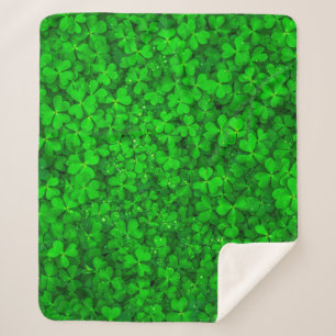 Blattklee grüne Kleeblatt Sherpadecke