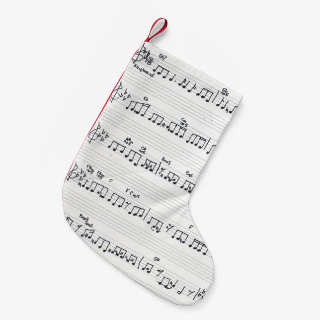 Blattmusik WeihnachtsStrumpf Kleiner Weihnachtsstrumpf (Vorderansicht (hängend))
