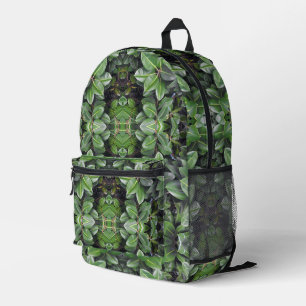Blattmuster aus Kautschukbaum Drucktasche Bedruckter Rucksack