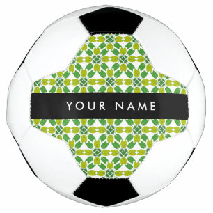 Blattmuster, grüne Blätter, Ihr Name Fußball