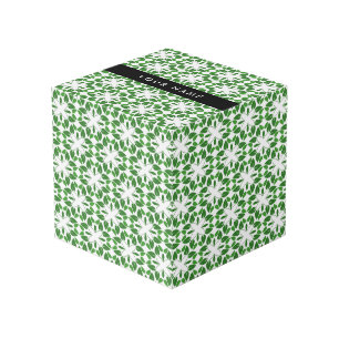 Blattmuster, grüne Blätter, Ihr Name Würfel