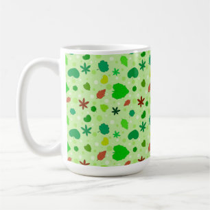 Blattmuster Lebendiges Botanisches Naturdesign Kaffeetasse