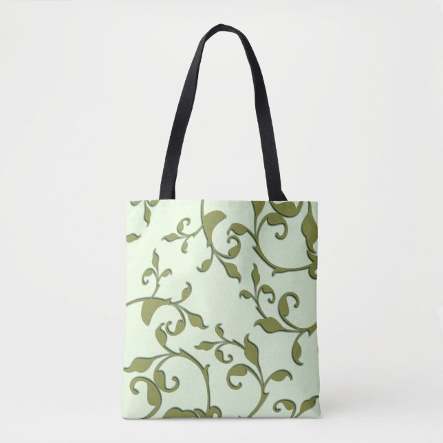 Blattmuster mit Olivenblättern Tasche (Vorderseite)