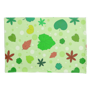 Blattmuster mit verschiedenen Formen und Farben Kissenbezug