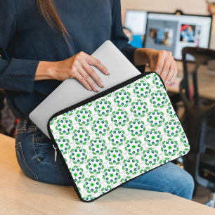 Blattmuster, Muster aus Blättern, grüne Blätter Laptopschutzhülle