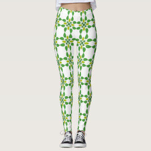 Blattmuster, Muster aus Blättern, grüne Blätter Leggings