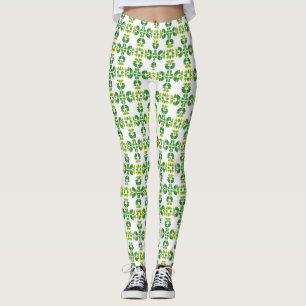 Blattmuster, Muster aus Blättern, grüne Blätter Leggings