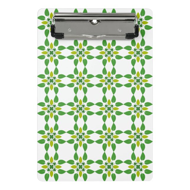Blattmuster, Muster aus Blättern, grüne Blätter Mini Klemmbrett (Vorderseite)