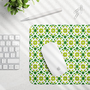 Blattmuster, Muster aus Blättern, grüne Blätter Mousepad