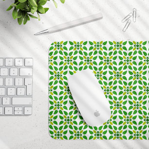 Blattmuster, Muster aus Blättern, grüne Blätter Mousepad