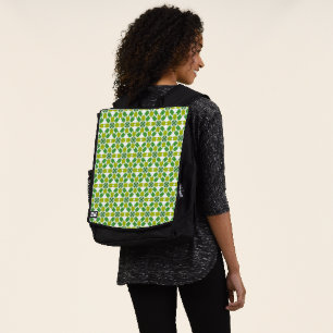 Blattmuster, Muster aus Blättern, grüne Blätter Rucksack