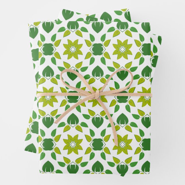 Blattmuster, Muster von Blätter, grüne Blätter (Beispiel)