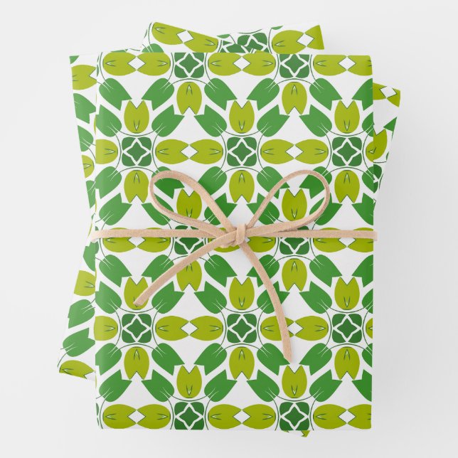 Blattmuster, Muster von Blätter, grüne Blätter (Beispiel)