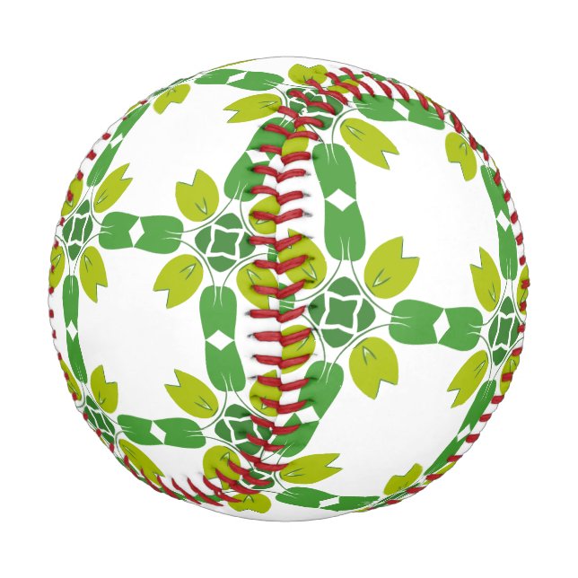 Blattmuster, Muster von Blätter, grüne Blätter Baseball (Schrägansicht)