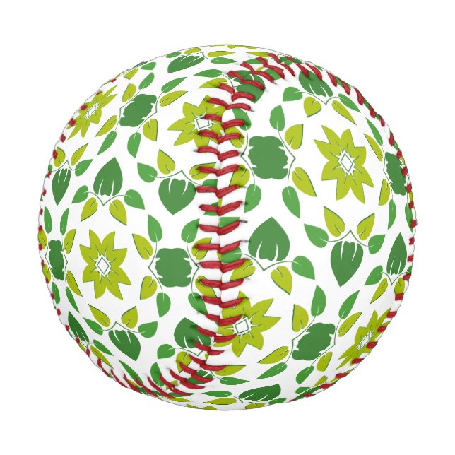 Blattmuster, Muster von Blätter, grüne Blätter Baseball (Schrägansicht)