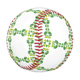 Blattmuster, Muster von Blätter, grüne Blätter Baseball