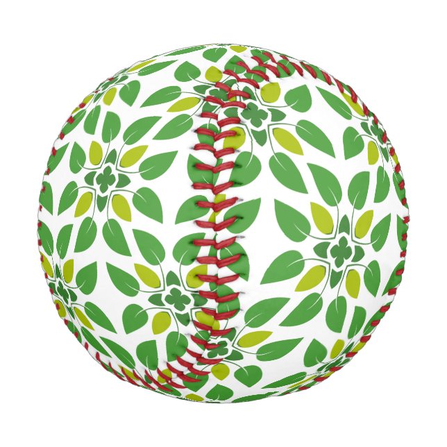 Blattmuster, Muster von Blätter, grüne Blätter Baseball (Schrägansicht)