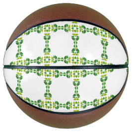 Blattmuster, Muster von Blätter, grüne Blätter Basketball