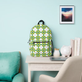 Blattmuster, Muster von Blätter, grüne Blätter Bedruckter Rucksack