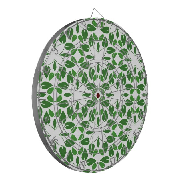Blattmuster, Muster von Blätter, grüne Blätter Dartscheibe (Vorderseite Links)