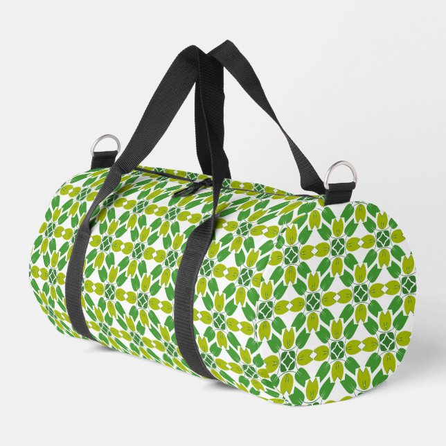 Blattmuster, Muster von Blätter, grüne Blätter Duffle Bag (Linke Seite)