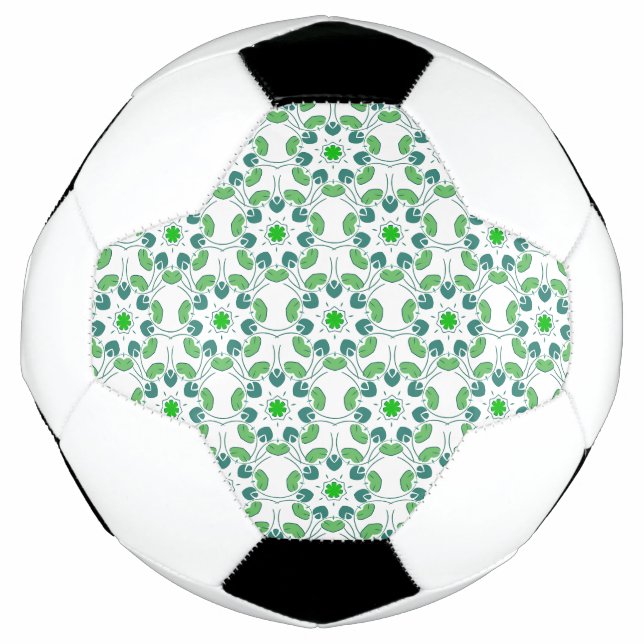 Blattmuster, Muster von Blätter, grüne Blätter Fußball (Vorderseite)