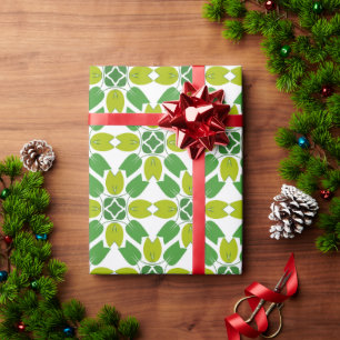 Blattmuster, Muster von Blätter, grüne Blätter Geschenkpapier