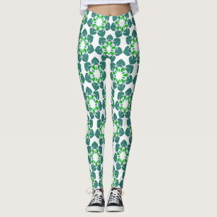 Blattmuster, Muster von Blätter, grüne Blätter Leggings