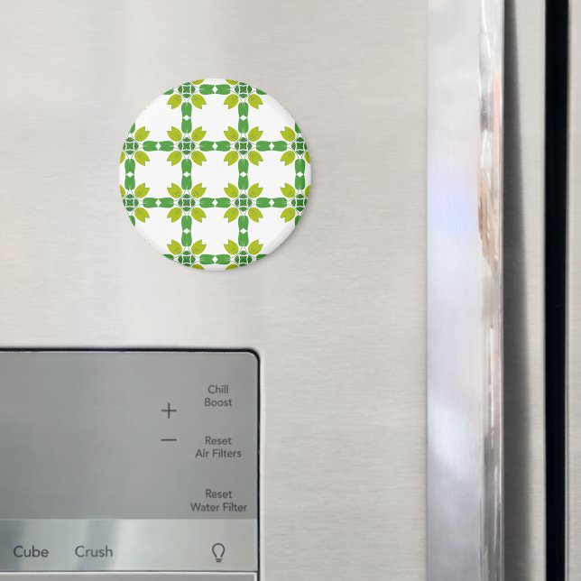 Blattmuster, Muster von Blätter, grüne Blätter Magnet (In Situ (Kühlschrank))