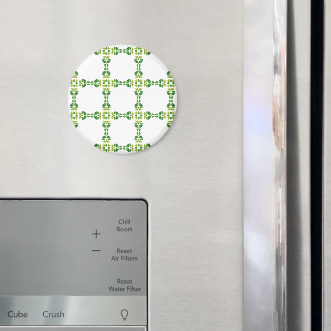 Blattmuster, Muster von Blätter, grüne Blätter Magnet (In Situ (Kühlschrank))