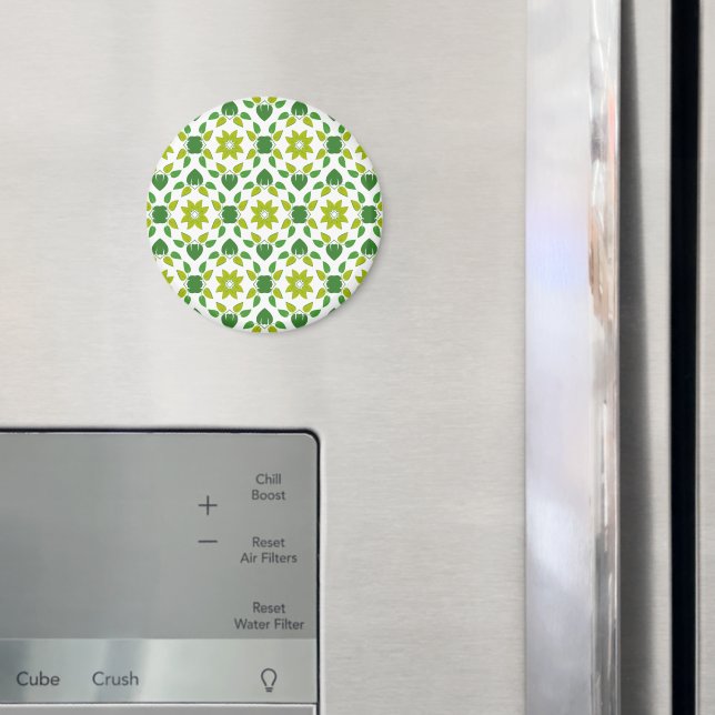 Blattmuster, Muster von Blätter, grüne Blätter Magnet (In Situ (Kühlschrank))