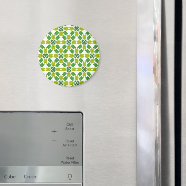 Blattmuster, Muster von Blätter, grüne Blätter Magnet (In Situ (Kühlschrank))