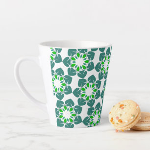 Blattmuster, Muster von Blätter, grüne Blätter Milchtasse