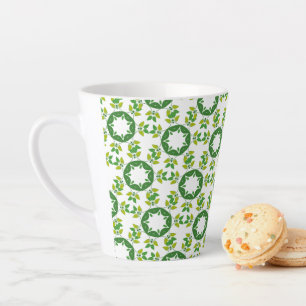 Blattmuster, Muster von Blätter, grüne Blätter Milchtasse
