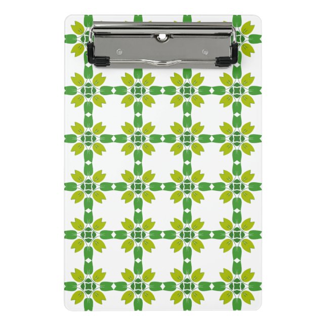 Blattmuster, Muster von Blätter, grüne Blätter Mini Klemmbrett (Vorderseite)