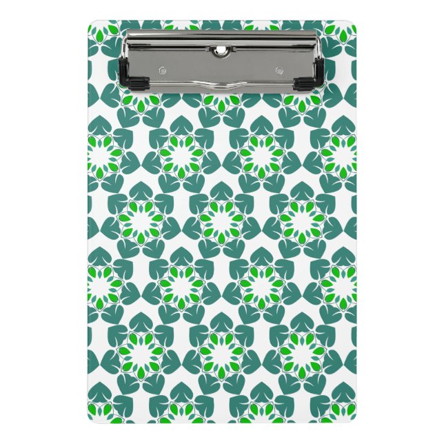 Blattmuster, Muster von Blätter, grüne Blätter Mini Klemmbrett (Vorderseite)