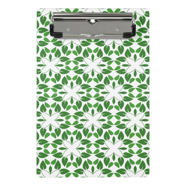 Blattmuster, Muster von Blätter, grüne Blätter Mini Klemmbrett (Vorderseite)