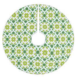 Blattmuster, Muster von Blätter, grüne Blätter Polyester Weihnachtsbaumdecke